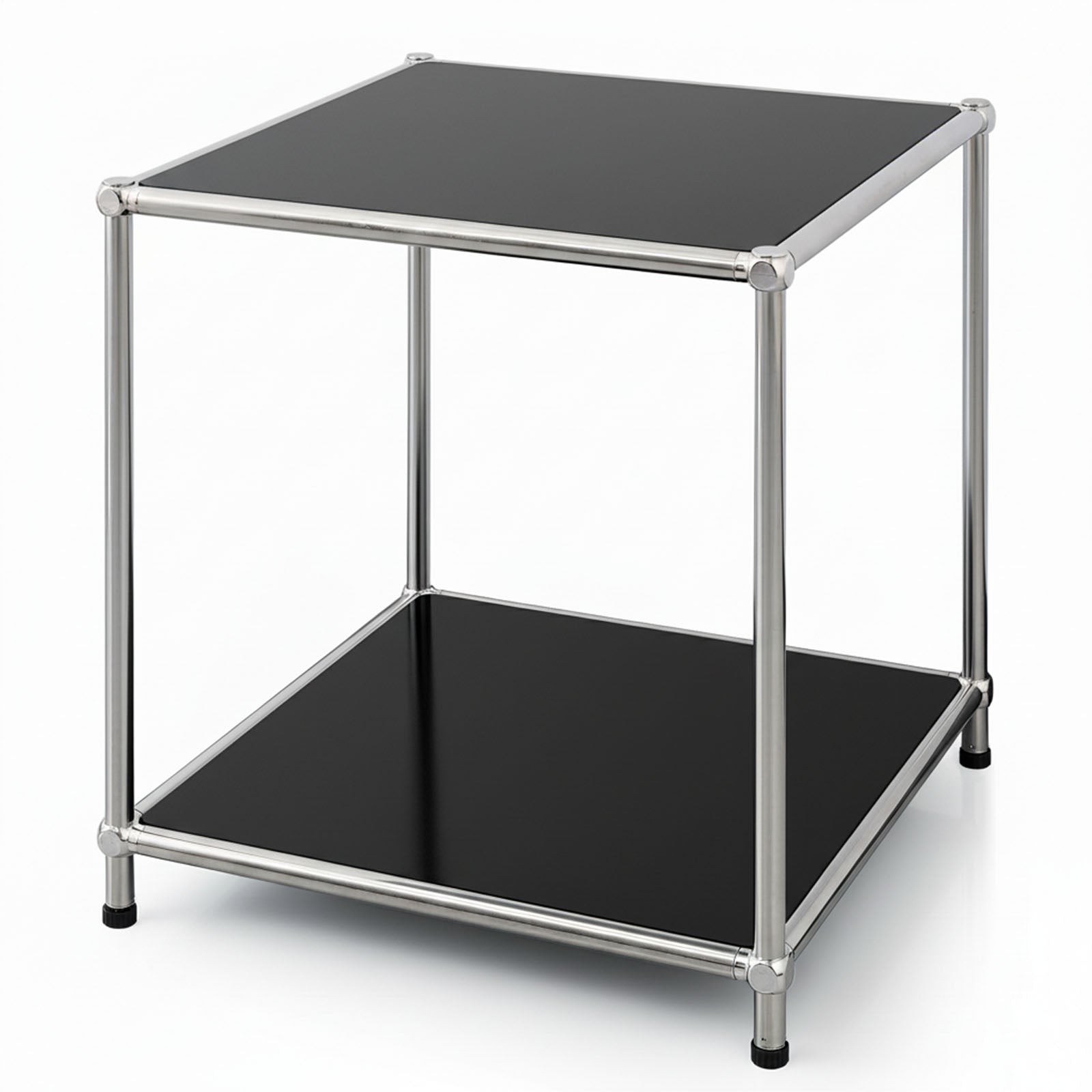 Metal shelf | Concept Epure MK-012 | Open side table & storage shelf with 2 shelves | Available in several colours
