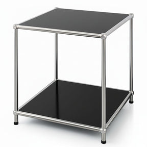 Metal shelf | Concept Epure MK-012 | Open side table & storage shelf with 2 shelves | Available in several colours