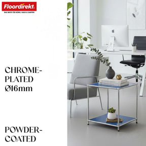 Metal shelf | Concept Epure MK-012 | Open side table & storage shelf with 2 shelves | Available in several colours