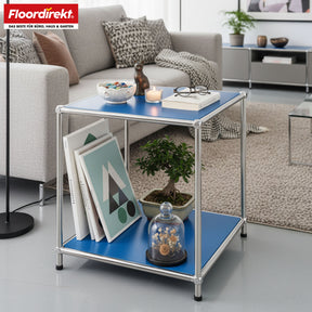 Metal shelf | Concept Epure MK-012 | Open side table & storage shelf with 2 shelves | Available in several colours