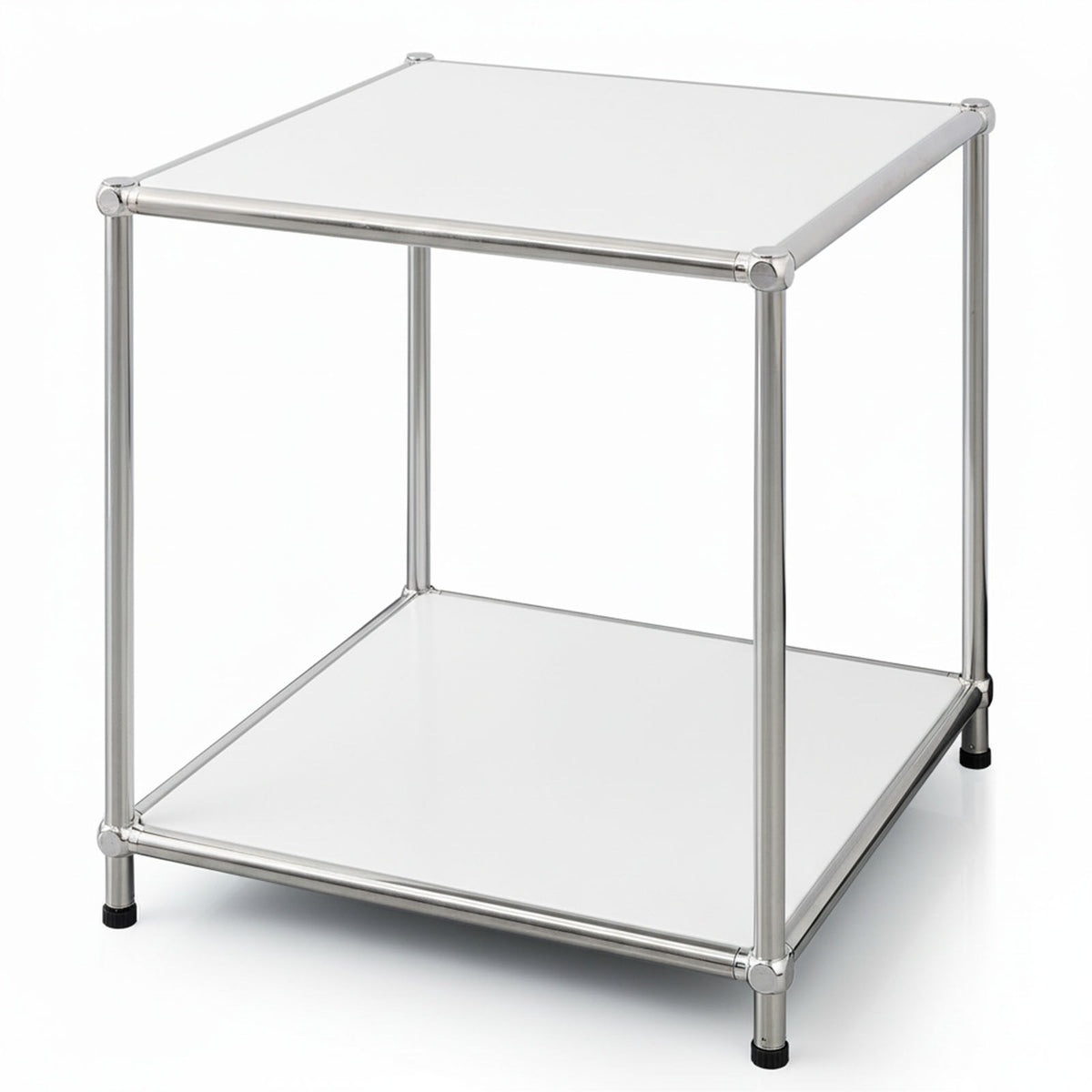 Metal shelf | Concept Epure MK-012 | Open side table & storage shelf with 2 shelves | Available in several colours