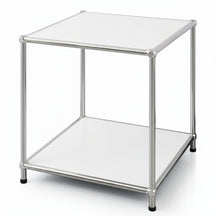 Metal shelf | Concept Epure MK-012 | Open side table & storage shelf with 2 shelves | Available in several colours