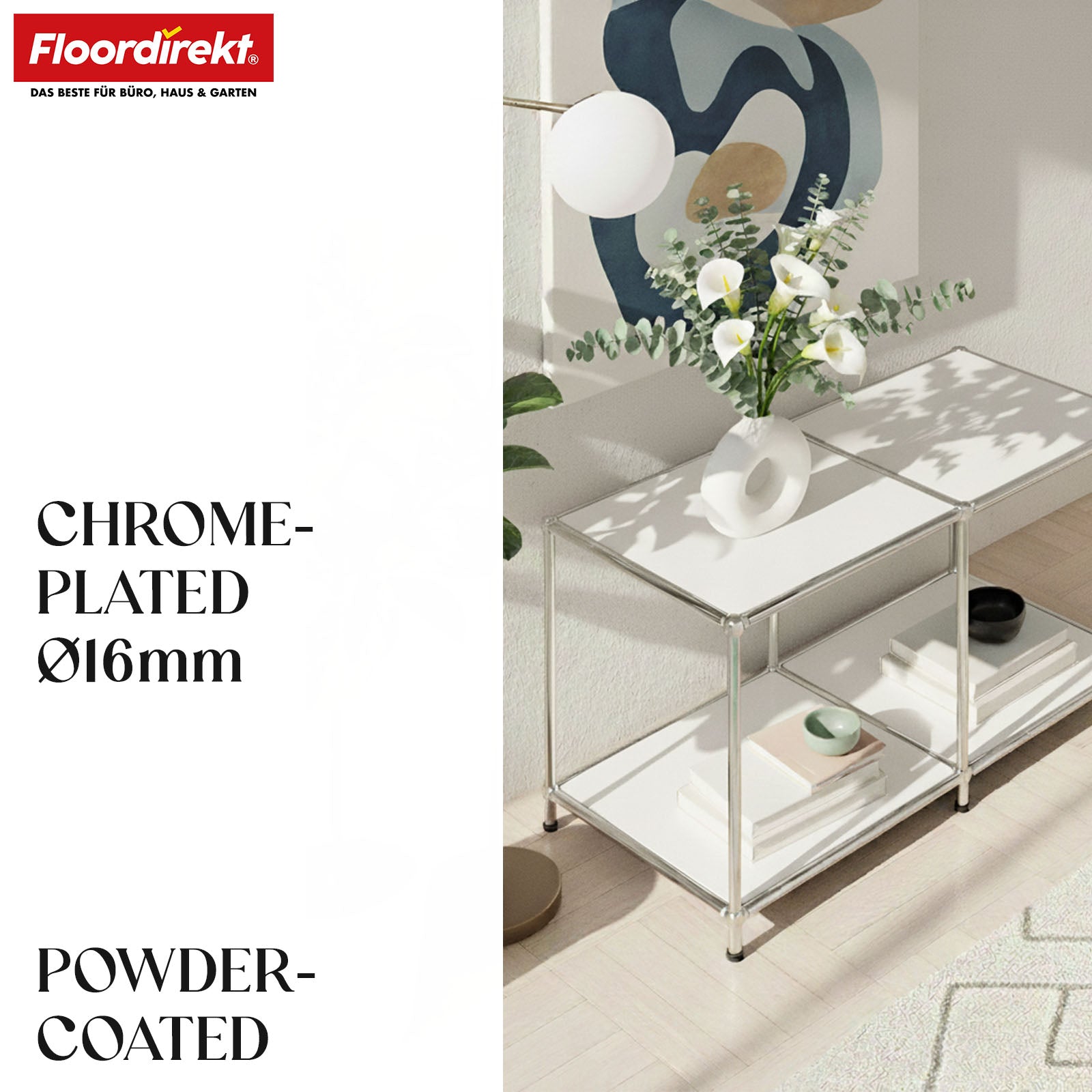 Metal shelving unit | Concept Epure MK-016 | Sideboard & storage shelf with open shelves | Available in several colours