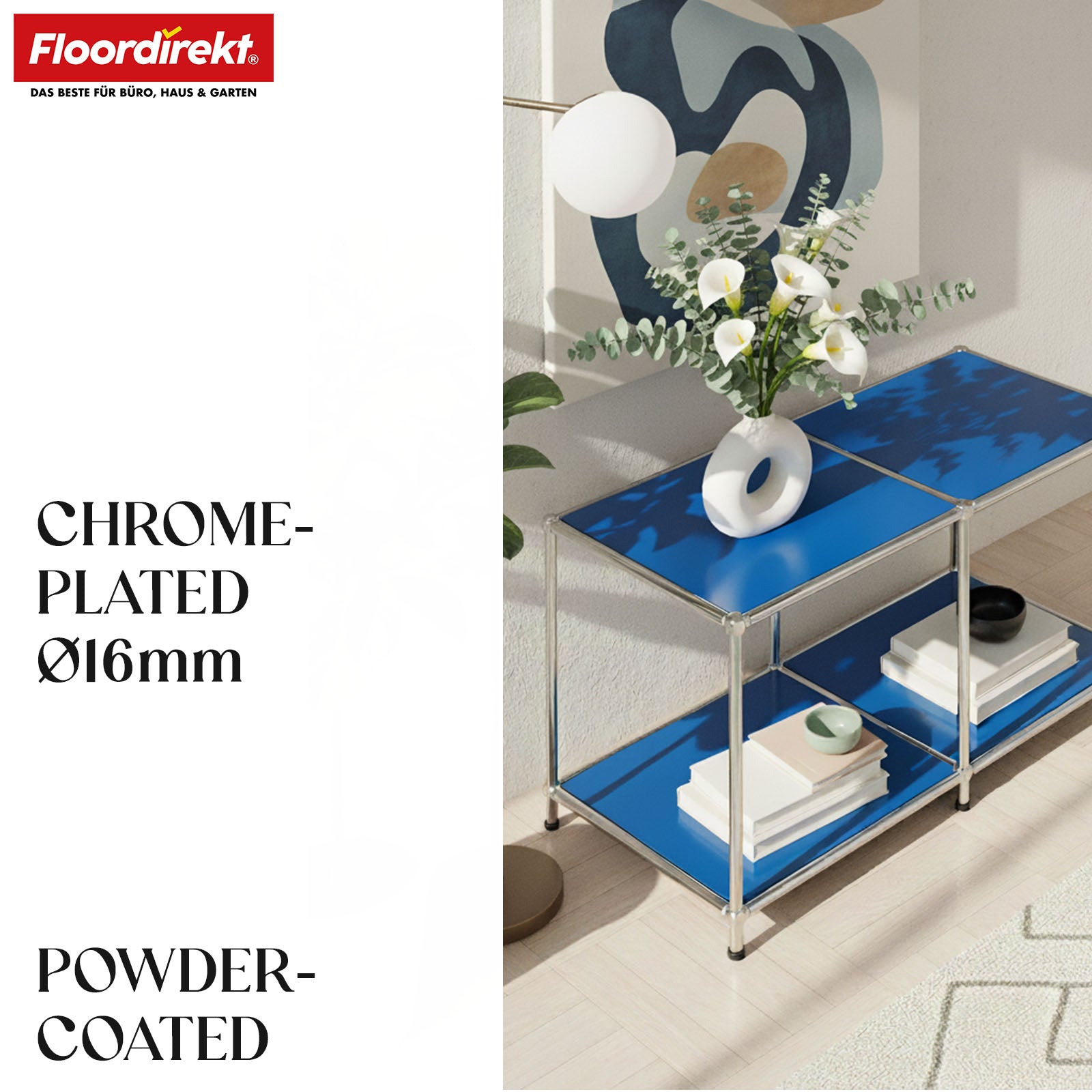 Metal shelving unit | Concept Epure MK-016 | Sideboard & storage shelf with open shelves | Available in several colours