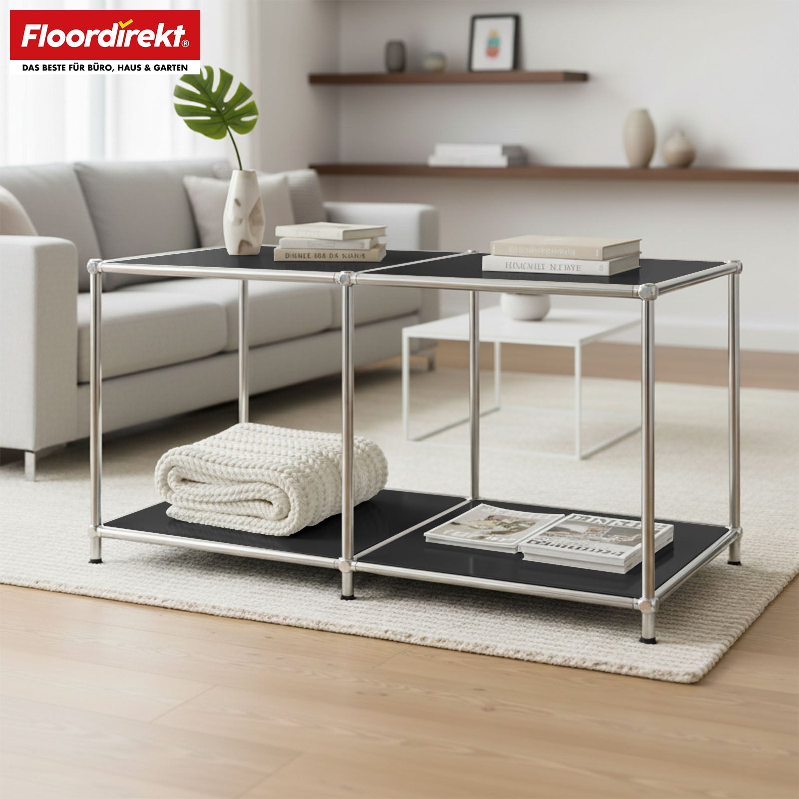 Metal shelving unit | Concept Epure MK-016 | Sideboard & storage shelf with open shelves | Available in several colours