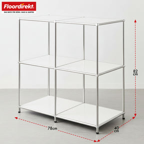 Metal shelving unit | Concept Epure MK-027 | Open 3-tier sideboard & storage shelf | Available in several colours