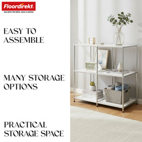 Metal shelving unit | Concept Epure MK-027 | Open 3-tier sideboard & storage shelf | Available in several colours