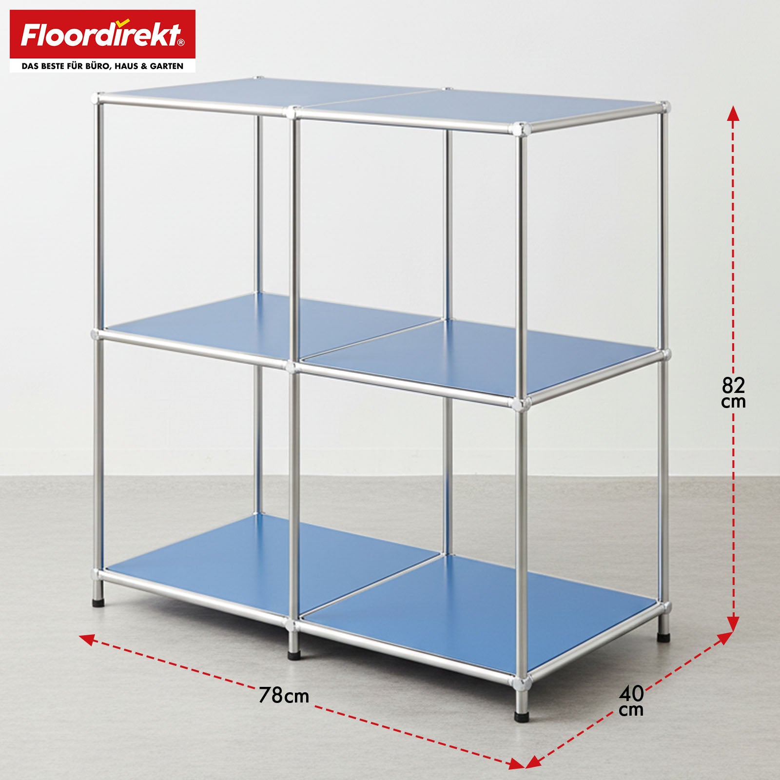 Metal shelving unit | Concept Epure MK-027 | Open 3-tier sideboard & storage shelf | Available in several colours