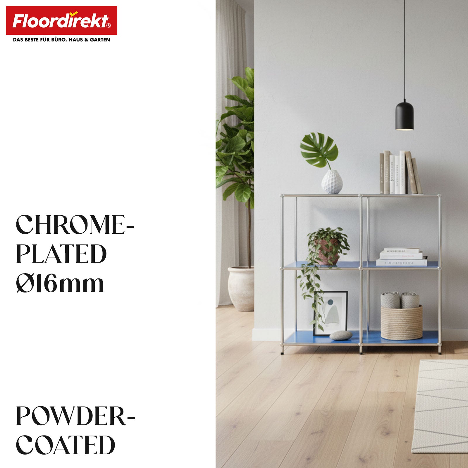 Metal shelving unit | Concept Epure MK-027 | Open 3-tier sideboard & storage shelf | Available in several colours