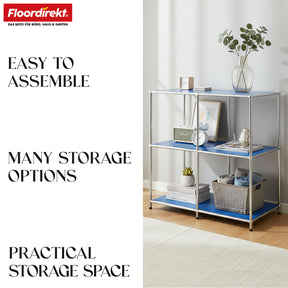 Metal shelving unit | Concept Epure MK-027 | Open 3-tier sideboard & storage shelf | Available in several colours