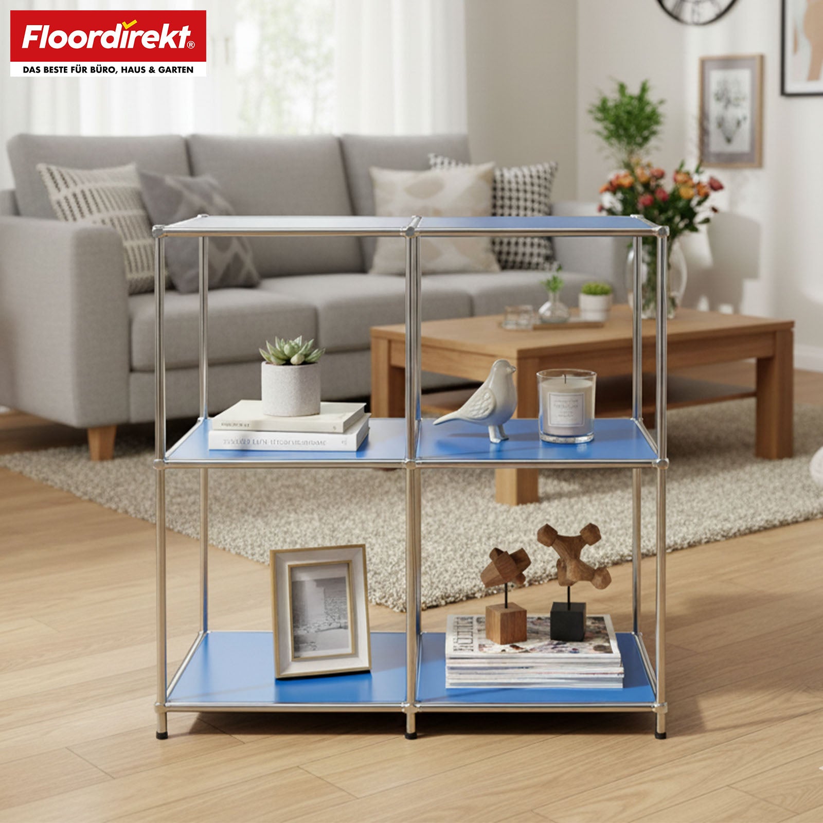 Metal shelving unit | Concept Epure MK-027 | Open 3-tier sideboard & storage shelf | Available in several colours