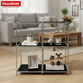 Metal shelving unit | Concept Epure MK-027 | Open 3-tier sideboard & storage shelf | Available in several colours