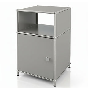 Metal shelving unit | Concept Epure MK-040 | 3-tier storage shelving unit with door & shelves | Available in several colours