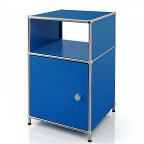 Metal shelving unit | Concept Epure MK-040 | 3-tier storage shelving unit with door & shelves | Available in several colours
