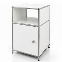 Metal shelving unit | Concept Epure MK-040 | 3-tier storage shelving unit with door & shelves | Available in several colours