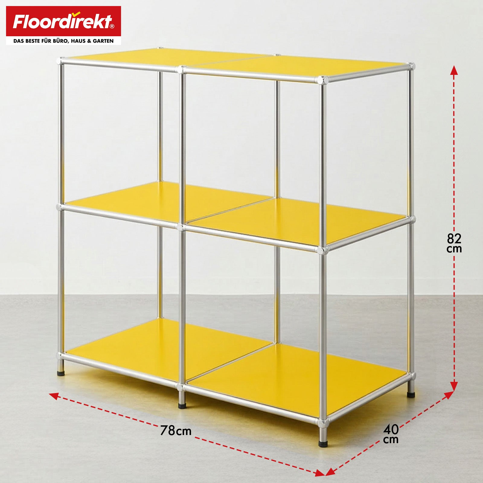Metal shelving unit | Concept Epure MK-027 | Open 3-tier sideboard & storage shelf | Available in several colours
