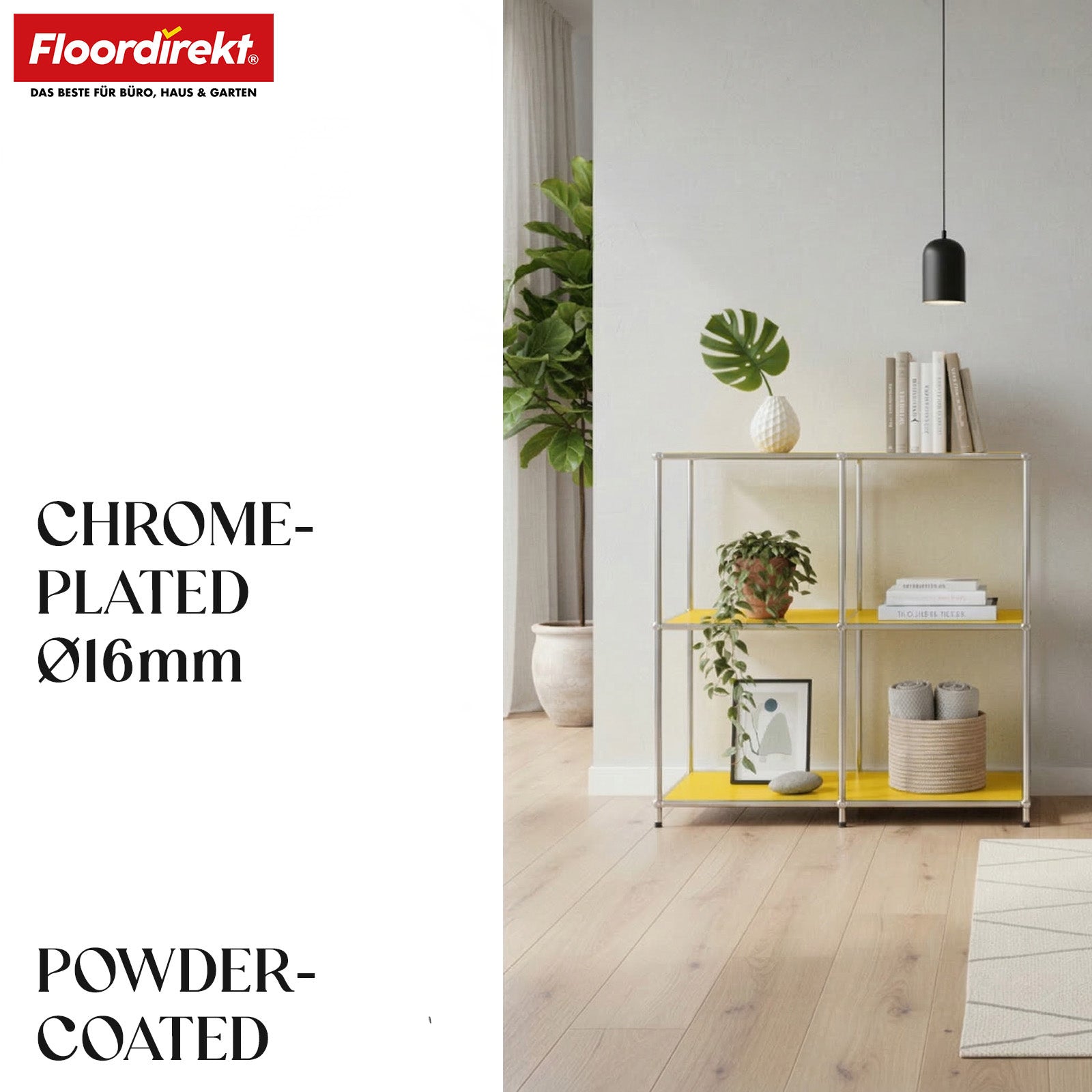 Metal shelving unit | Concept Epure MK-027 | Open 3-tier sideboard & storage shelf | Available in several colours