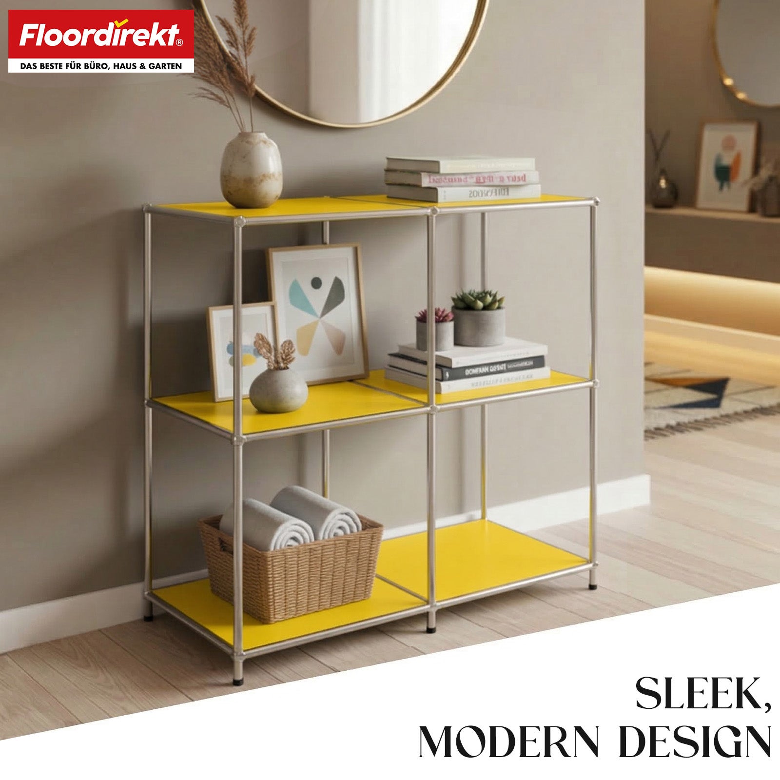 Metal shelving unit | Concept Epure MK-027 | Open 3-tier sideboard & storage shelf | Available in several colours