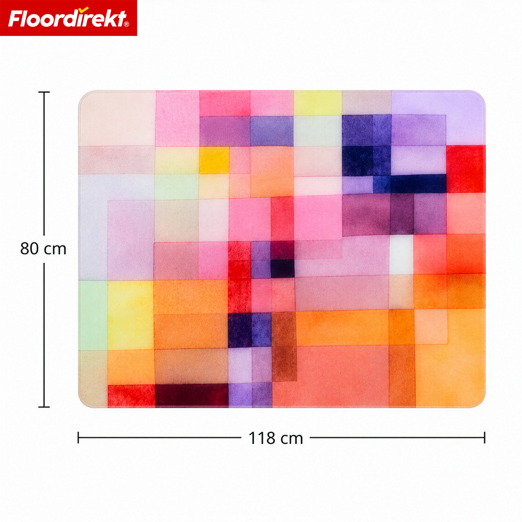 Design Floor Protection Mat | Durable Office Chair Mat Made of Special PVC for Office & Home Office | 80 x 118 cm