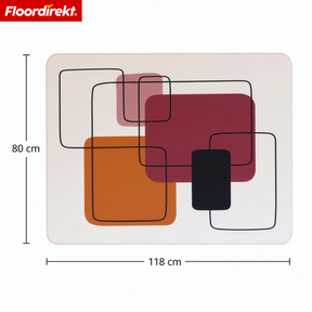 Design Floor Protection Mat | Durable Office Chair Mat Made of Special PVC for Office & Home Office | 80 x 118 cm