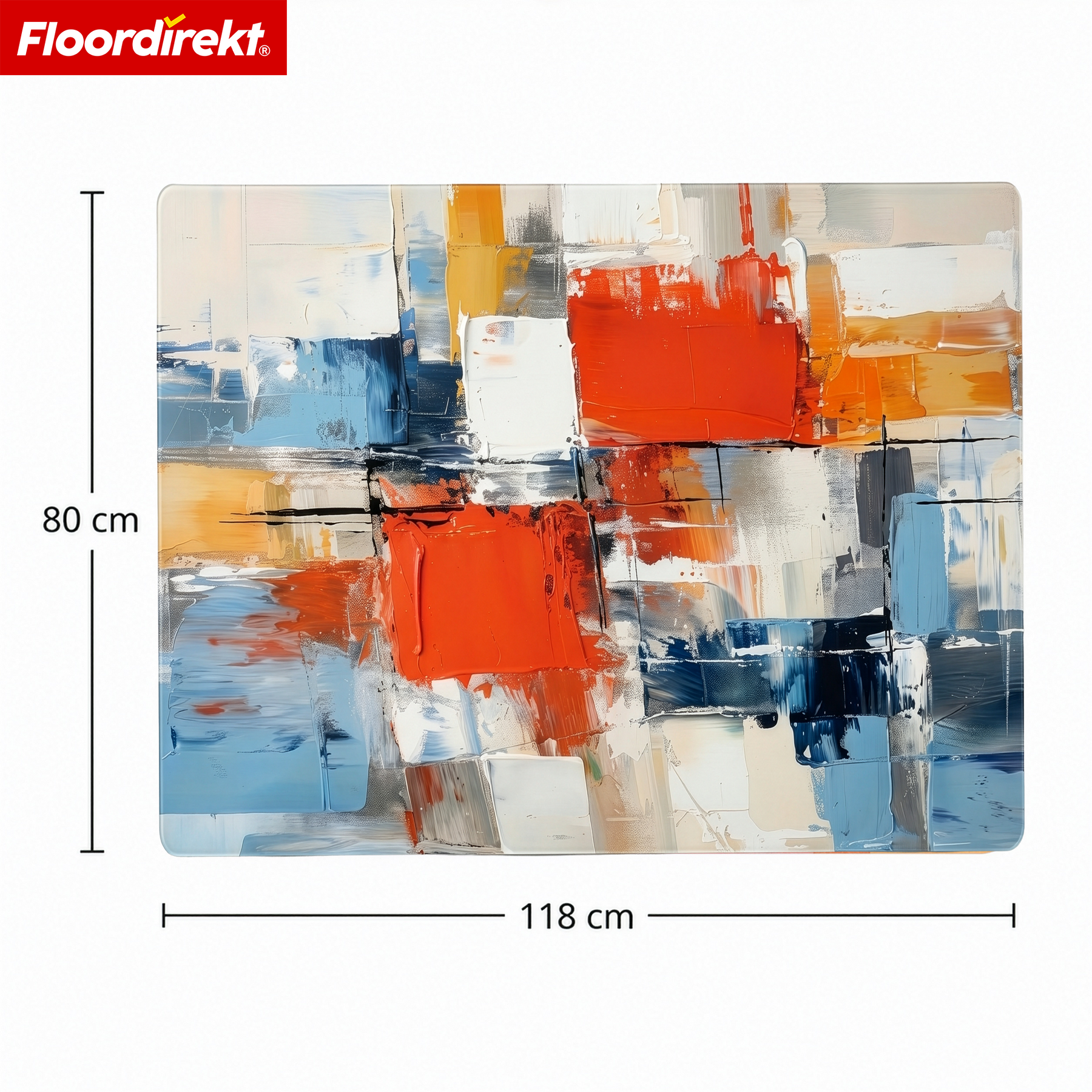 Design Floor Protection Mat | Durable Office Chair Mat Made of Special PVC for Office & Home Office | 80 x 118 cm
