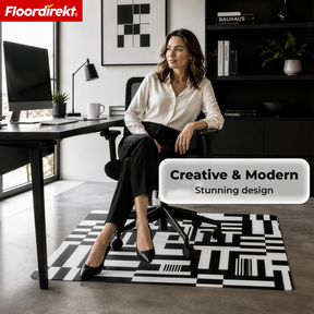 Design Floor Protection Mat | Durable Office Chair Mat Made of Special PVC for Office & Home Office | 80 x 118 cm