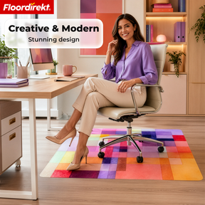 Design Floor Protection Mat | Durable Office Chair Mat Made of Special PVC for Office & Home Office | 80 x 118 cm