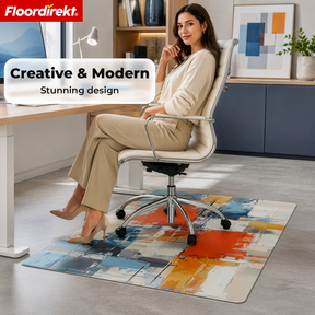 Design Floor Protection Mat | Durable Office Chair Mat Made of Special PVC for Office & Home Office | 80 x 118 cm