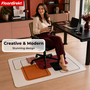 Design Floor Protection Mat | Durable Office Chair Mat Made of Special PVC for Office & Home Office | 80 x 118 cm