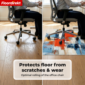 Design Floor Protection Mat | Durable Office Chair Mat Made of Special PVC for Office & Home Office | 80 x 118 cm