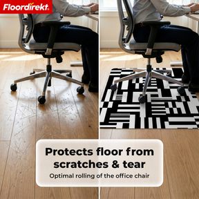 Design Floor Protection Mat | Durable Office Chair Mat Made of Special PVC for Office & Home Office | 80 x 118 cm
