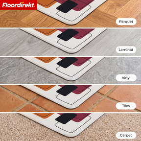 Design Floor Protection Mat | Durable Office Chair Mat Made of Special PVC for Office & Home Office | 80 x 118 cm