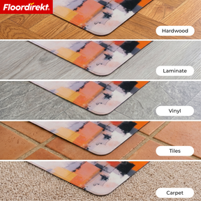 Design Floor Protection Mat | Durable Office Chair Mat Made of Special PVC for Office & Home Office | 80 x 118 cm