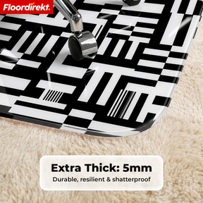Design Floor Protection Mat | Durable Office Chair Mat Made of Special PVC for Office & Home Office | 80 x 118 cm