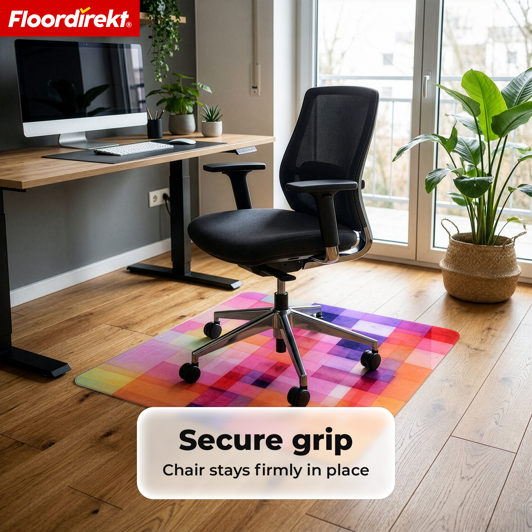 Design Floor Protection Mat | Durable Office Chair Mat Made of Special PVC for Office & Home Office | 80 x 118 cm