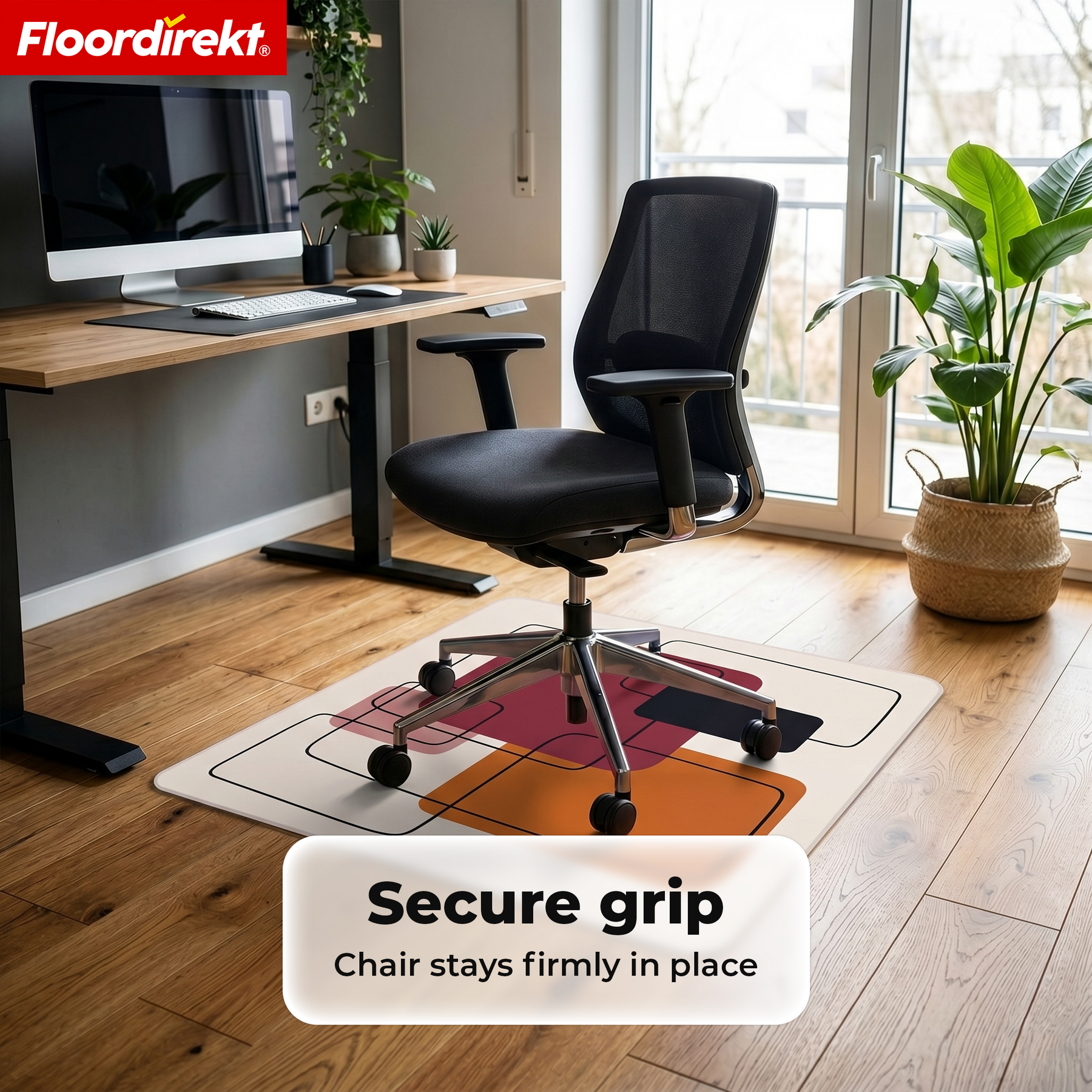 Design Floor Protection Mat | Durable Office Chair Mat Made of Special PVC for Office & Home Office | 80 x 118 cm