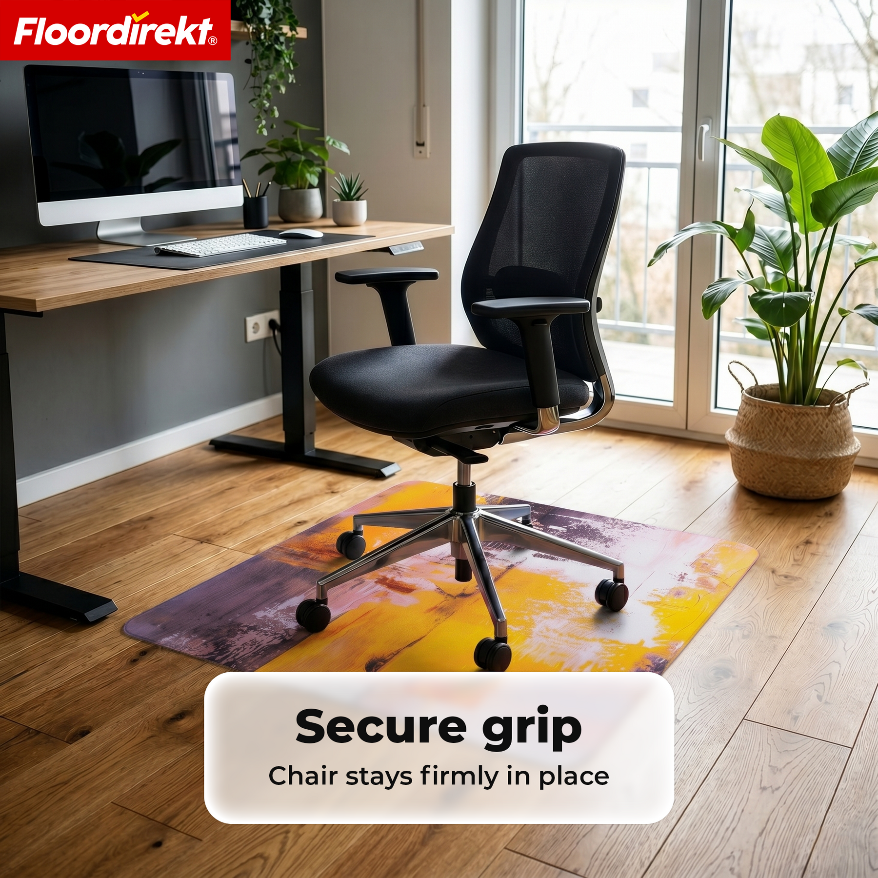 Design Floor Protection Mat | Durable Office Chair Mat Made of Special PVC for Office & Home Office | 80 x 118 cm