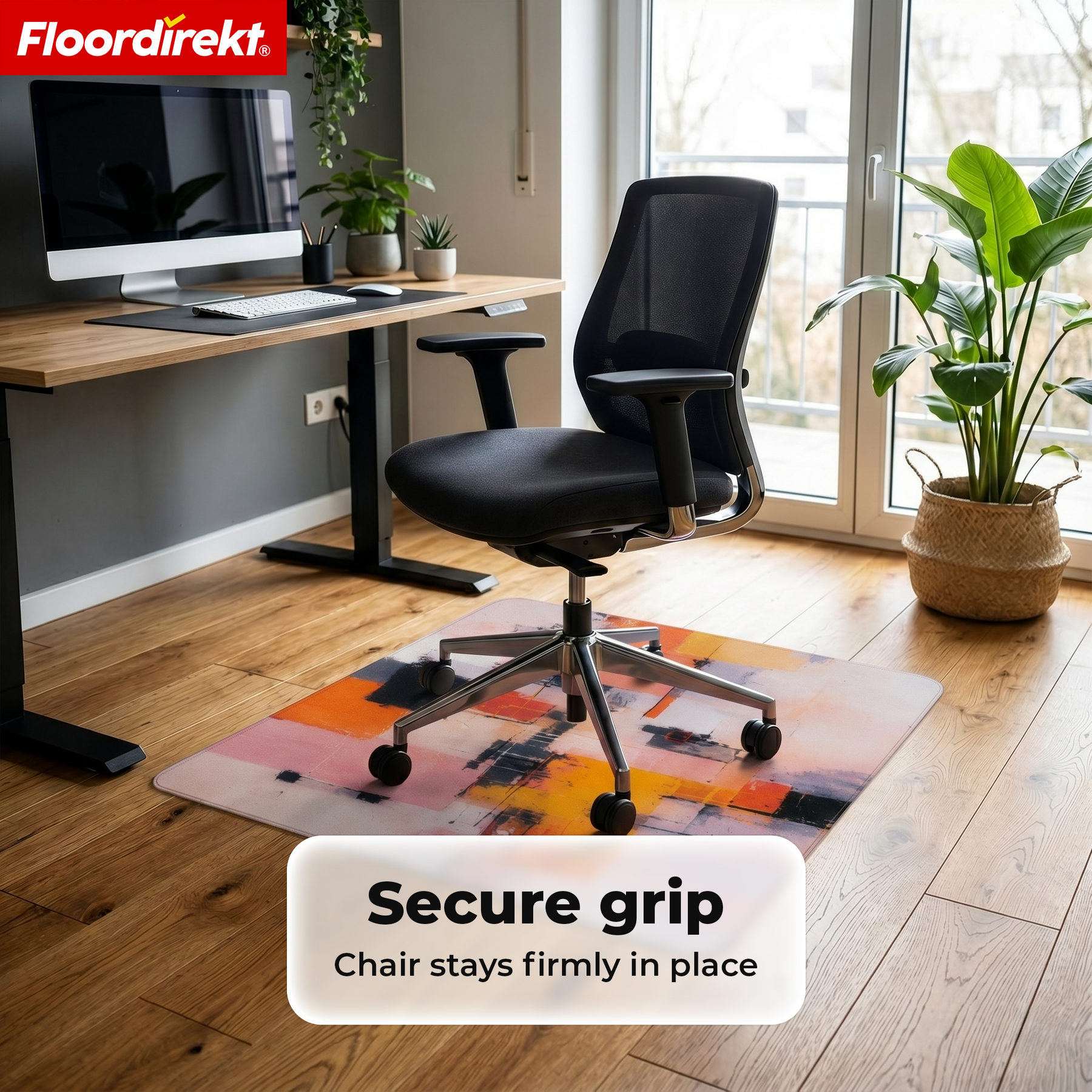 Design Floor Protection Mat | Durable Office Chair Mat Made of Special PVC for Office & Home Office | 80 x 118 cm