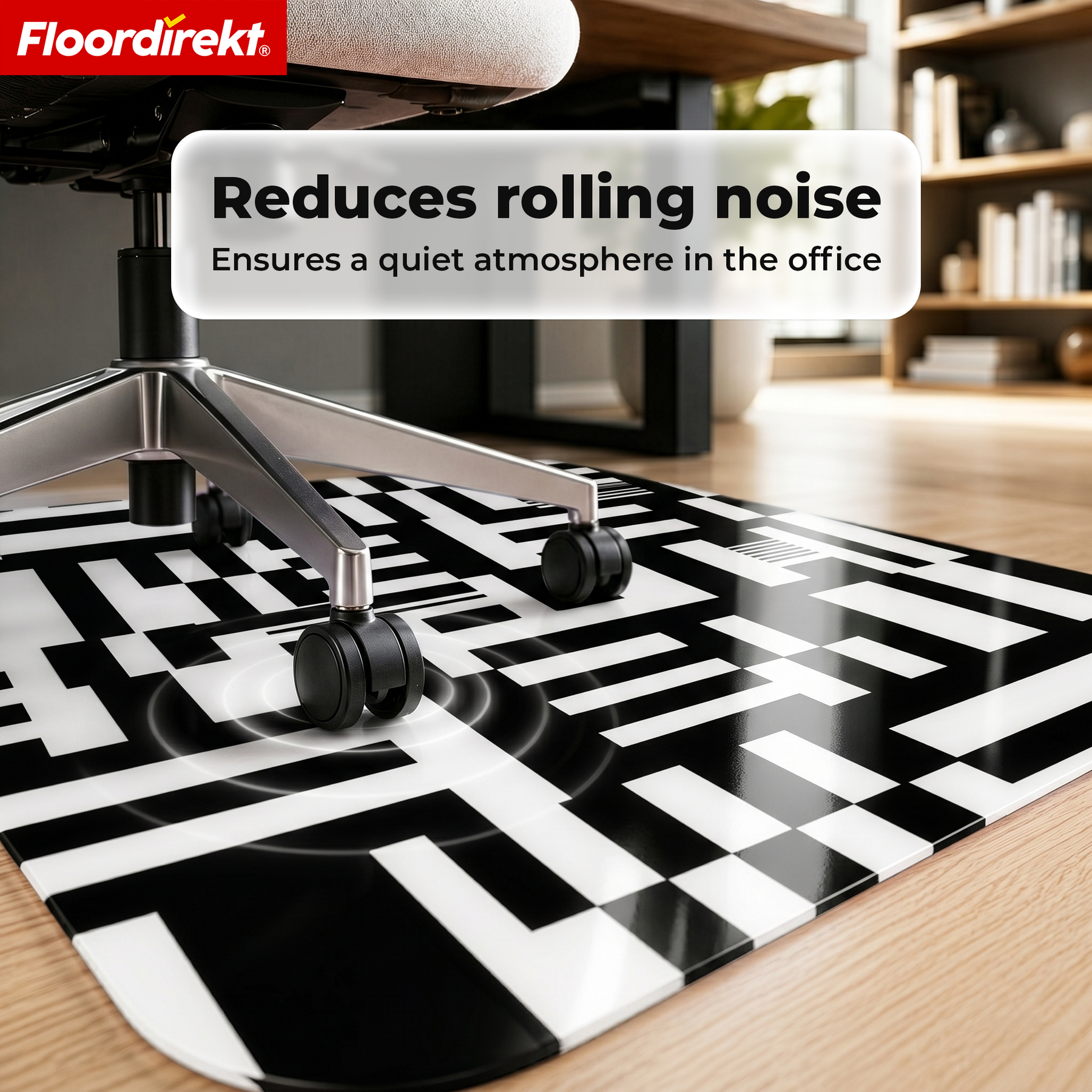 Design Floor Protection Mat | Durable Office Chair Mat Made of Special PVC for Office & Home Office | 80 x 118 cm