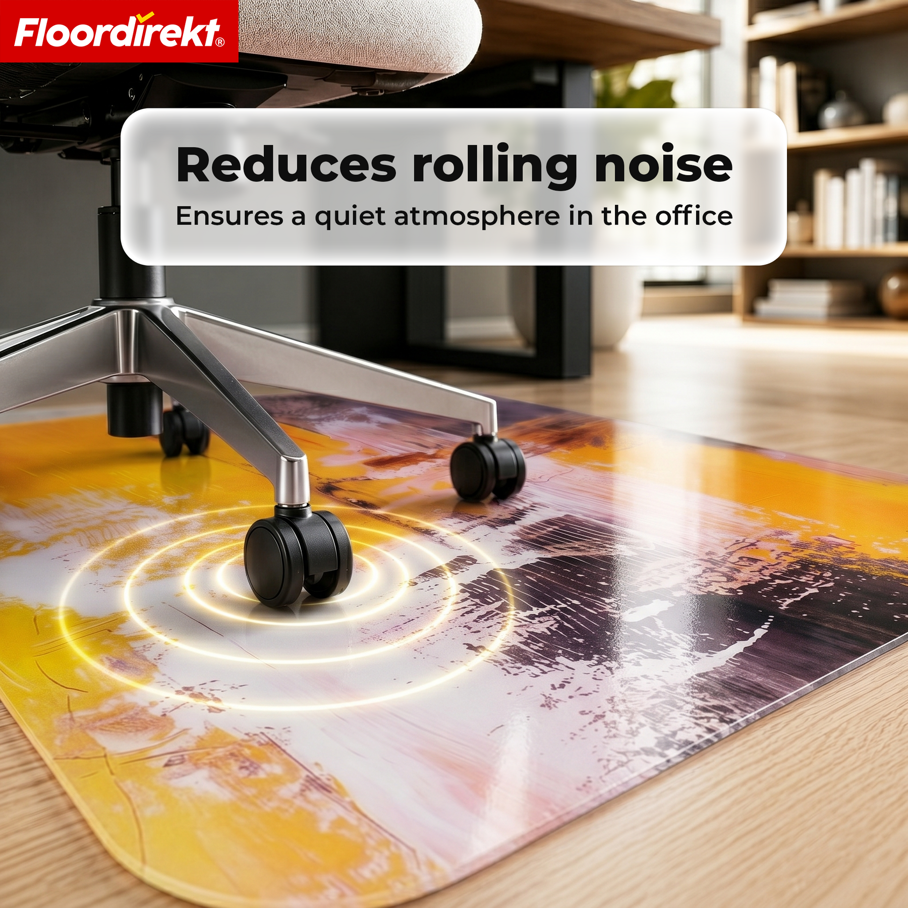 Design Floor Protection Mat | Durable Office Chair Mat Made of Special PVC for Office & Home Office | 80 x 118 cm