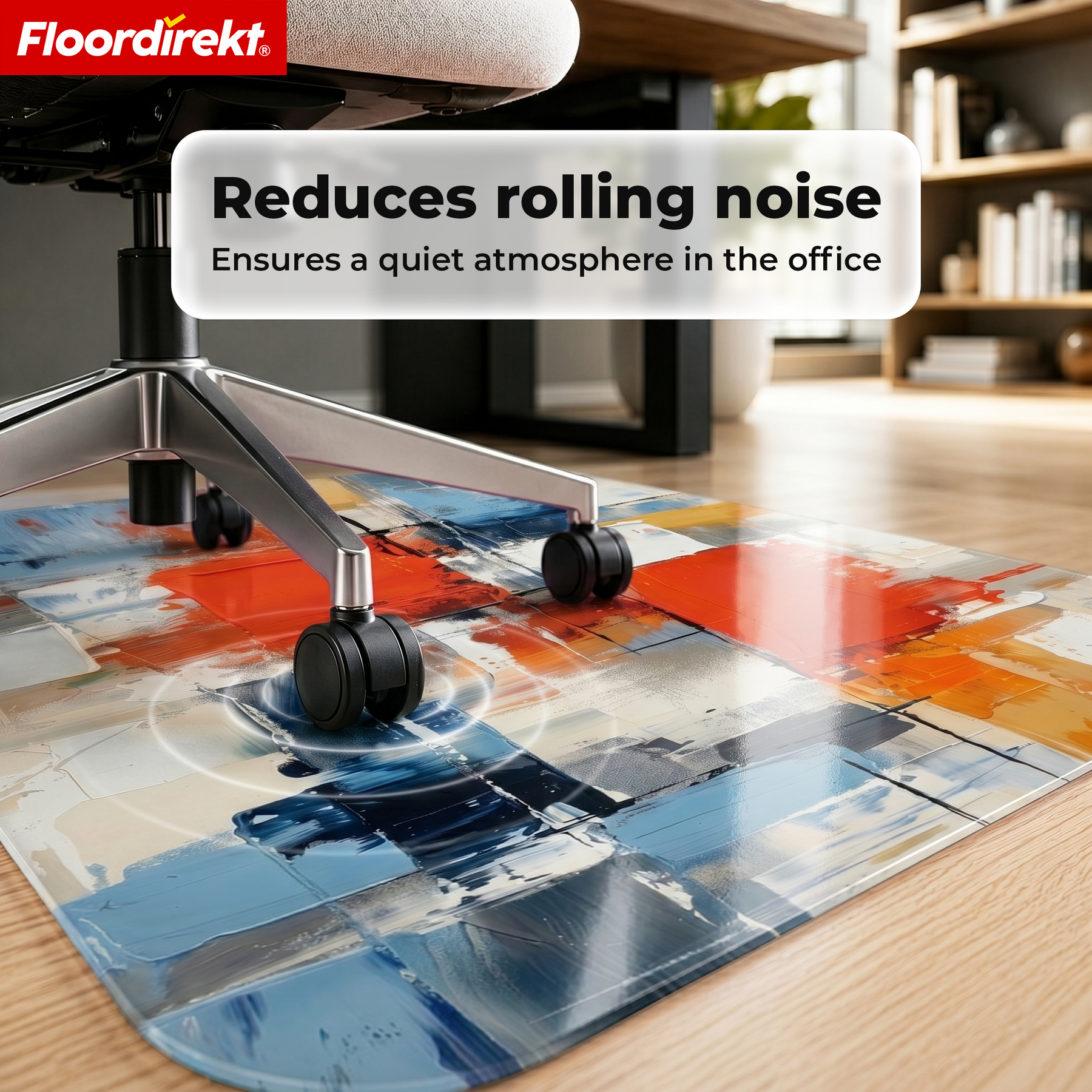 Design Floor Protection Mat | Durable Office Chair Mat Made of Special PVC for Office & Home Office | 80 x 118 cm