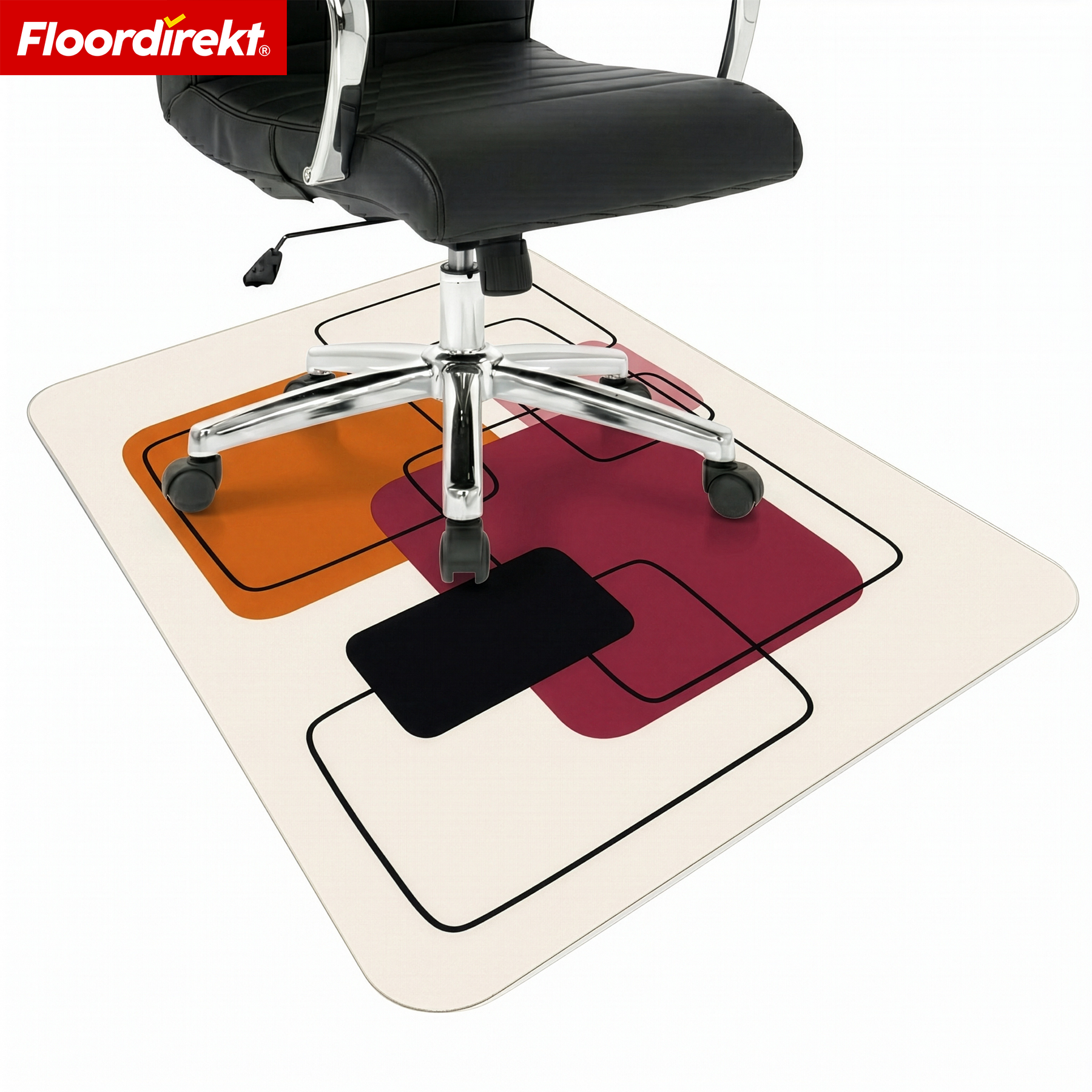 Design Floor Protection Mat | Durable Office Chair Mat Made of Special PVC for Office & Home Office | 80 x 118 cm