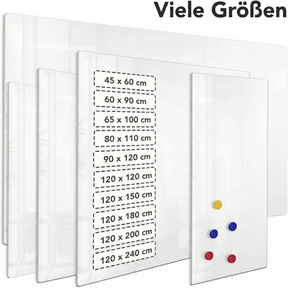 Glass Board | Pearlwhite  | Safety Glass Memo Board | Frameless | For Home and Office Use