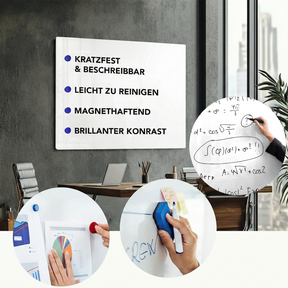 Glass Board | Pearlwhite  | Safety Glass Memo Board | Frameless | For Home and Office Use
