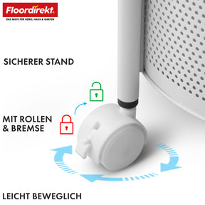 Rolling Cart | Henry | Steel Kitchen Trolley with Wheels | Serving Cart | 3 or 5 Tiers | White & Black