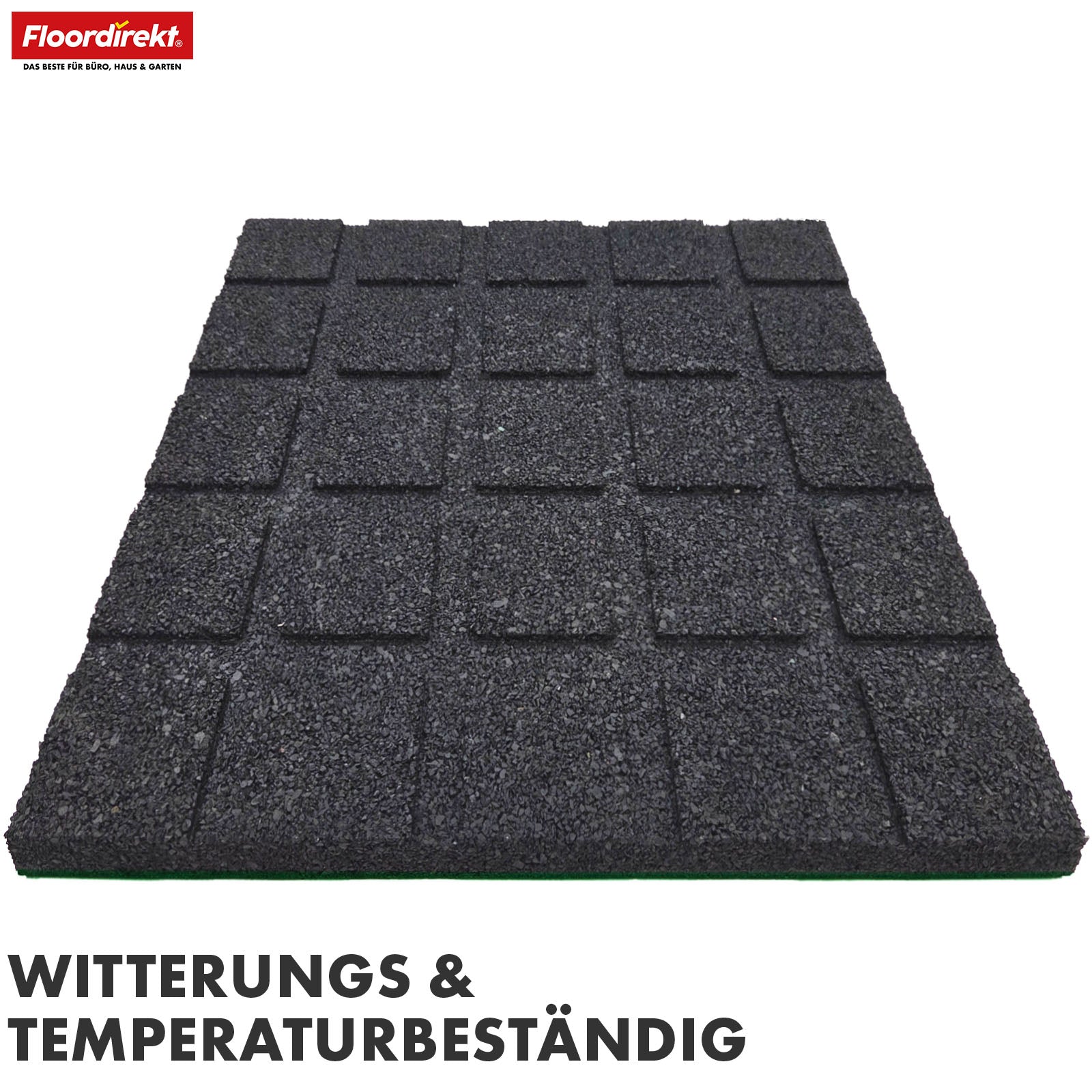 Fall protection mat | Play Protect | Non-slip, robust rubber floor protection | Various thicknesses and colours | 50 x 50 cm
