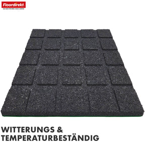 Fall protection mat | Play Protect | Non-slip, robust rubber floor protection | Various thicknesses and colours | 50 x 50 cm
