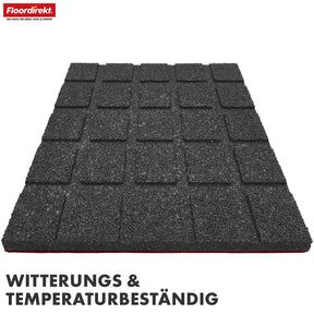Fall protection mat | Play Protect | Non-slip, robust rubber floor protection | Various thicknesses and colours | 50 x 50 cm