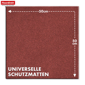 Fall protection mat | Play Protect | Non-slip, robust rubber floor protection | Various thicknesses and colours | 50 x 50 cm