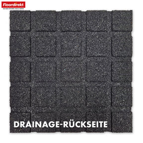 Fall protection mat | Play Protect | Non-slip, robust rubber floor protection | Various thicknesses and colours | 50 x 50 cm